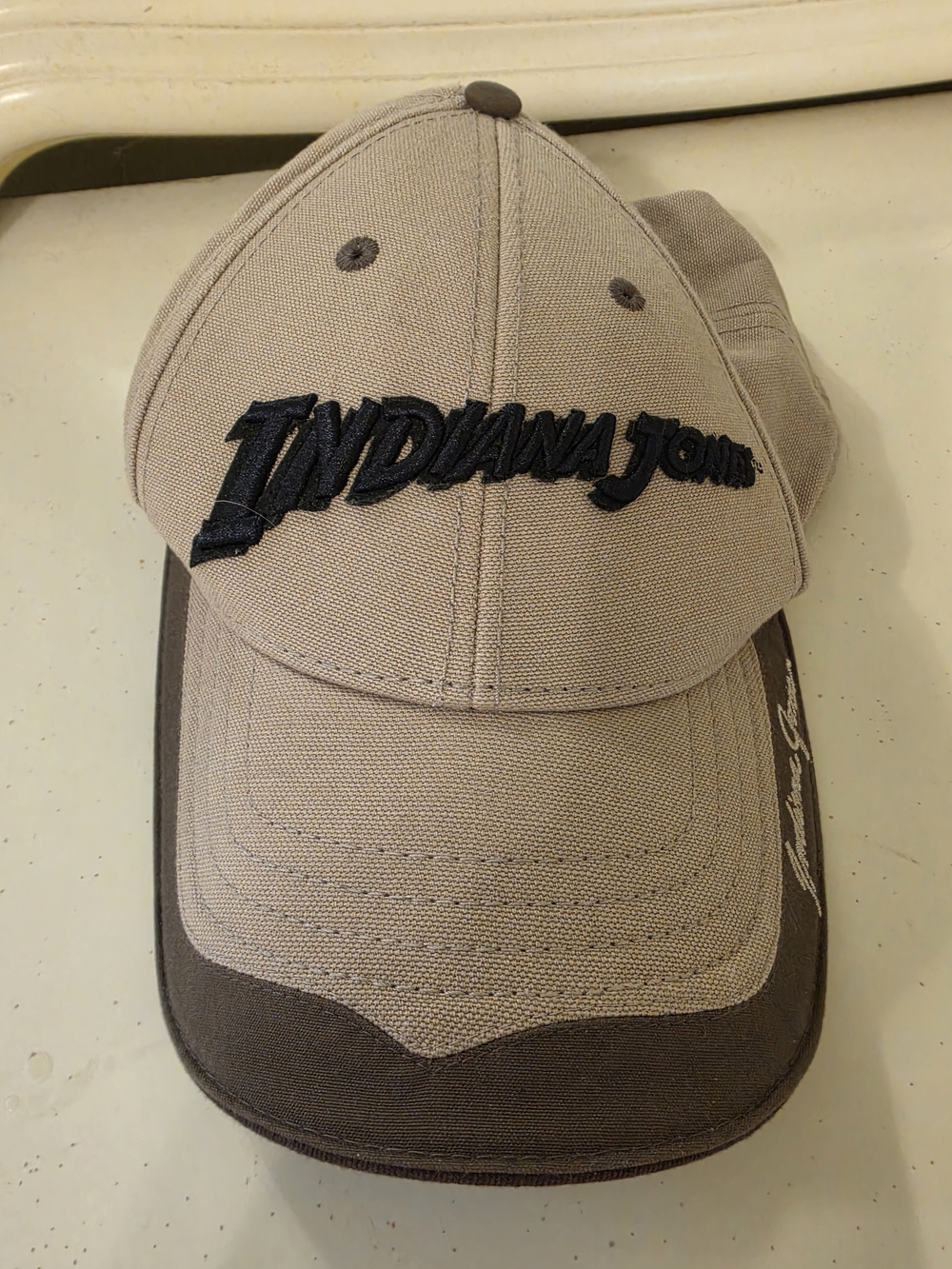 Indiana Jones Embroidered Khaki Baseball Cap